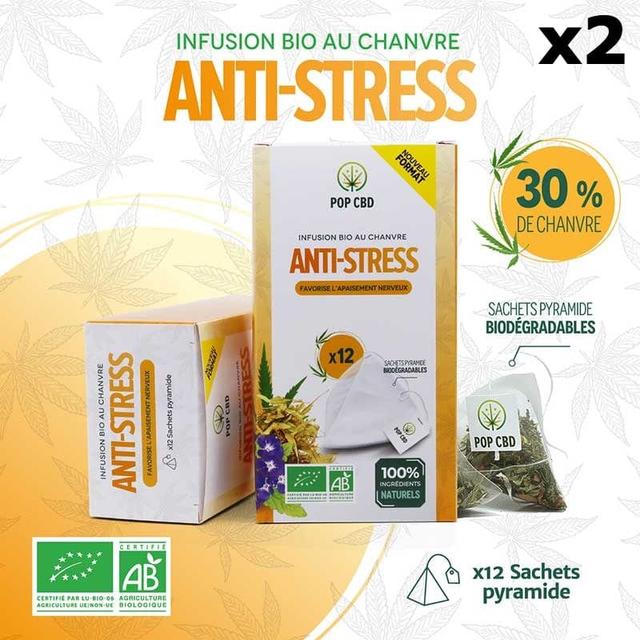 Lot 2 Infusions bio ANTI-STRESS en Sachets (2x12)