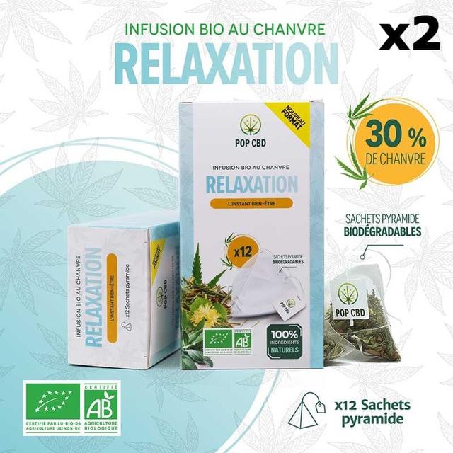 Lot de 2 Infusions bio RELAXATION en Sachets (2x12)