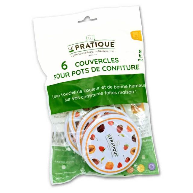 Sachet de 6 couvercles pour pots de confiture T.O 82 de diamètr