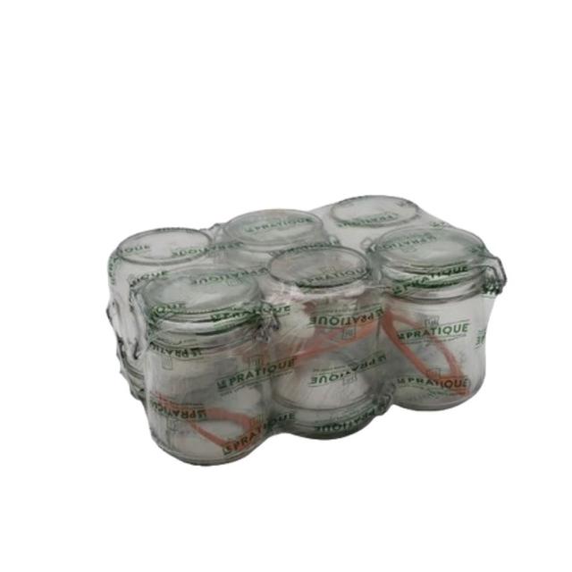 Set de 6 Bocaux à armature inox - 750ml Ø85MM