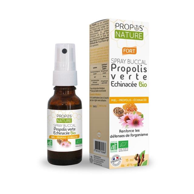 Spray Buccal à la Propolis Verte et Échinacée Bio