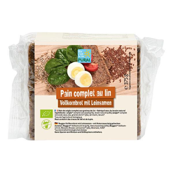 Pain complet aux graines de lin 375g