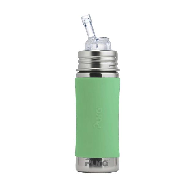 Gourde évolutive en inox avec paille 325ml  Vert