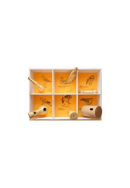 coffret bois 6 appeaux - oiseaux d'europe ii