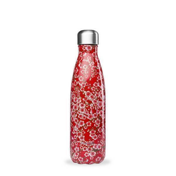 Bouteille isotherme inox Flowers rouge 50cl