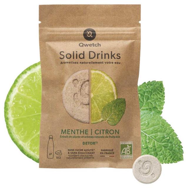 Solid Drinks Citron et Menthe 12 pastilles