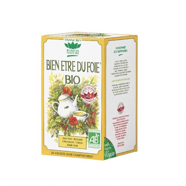 Tisane Bien être du foie bio - 20 sachets