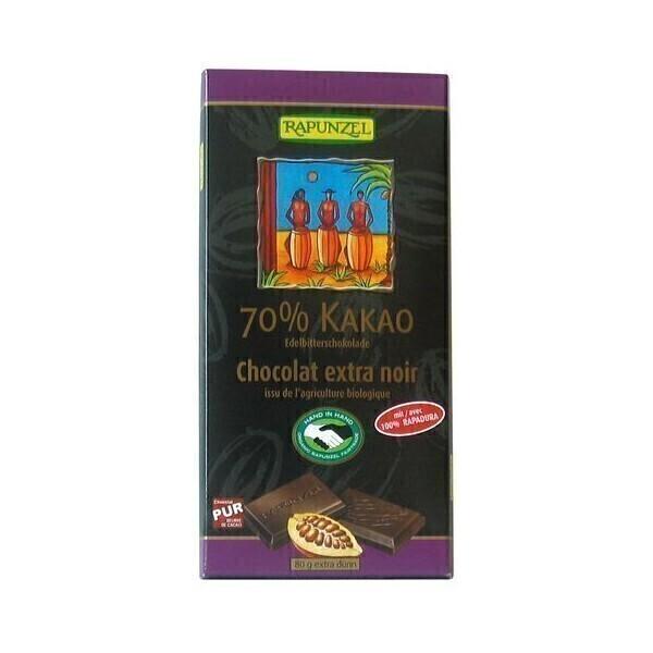 Chocolat Extra Noir 70% Bio 80 g