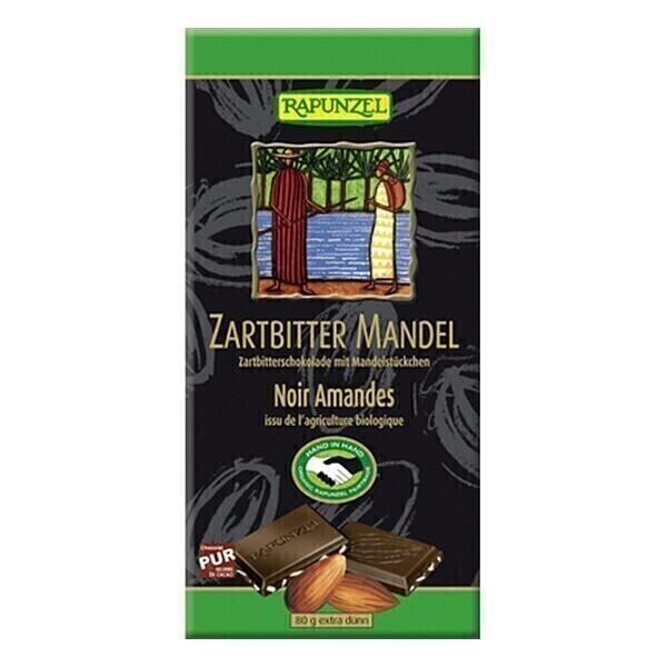 Chocolat Noir aux Amandes Bio 80 g