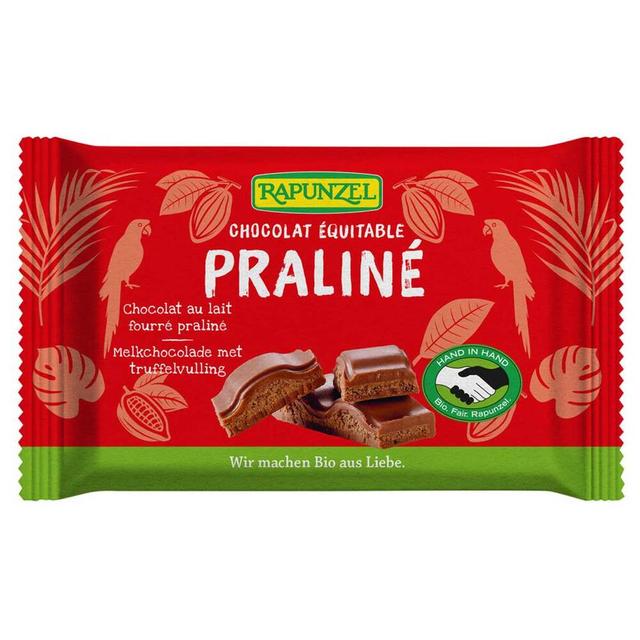 Chocolat au lait fourré praliné 100g