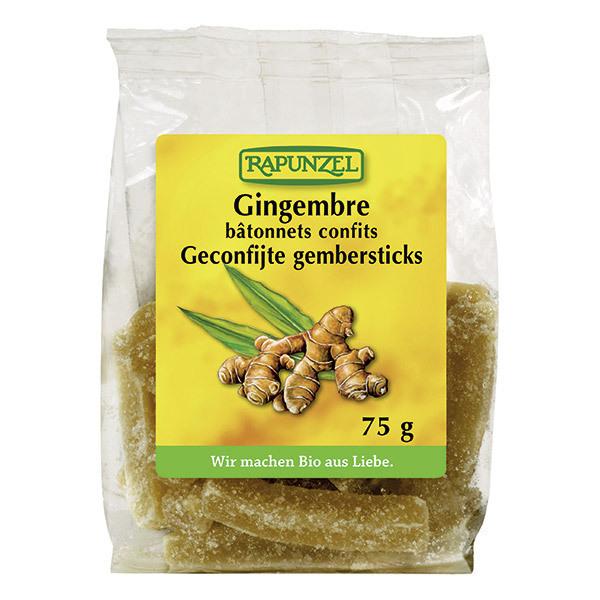 Gingembre batonnets confits - 75 g