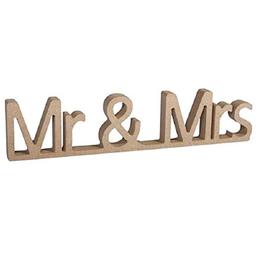 Mot en bois MDF 24 x 5,5 cm - Mr & Mrs