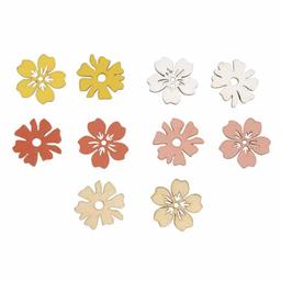 Miniatures en bois Ø 3,5 cm - Fleurs de Tahiti