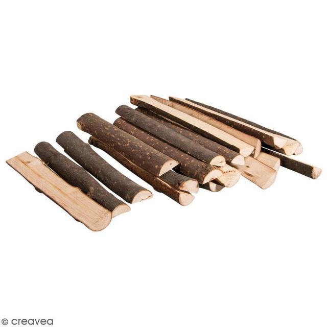 Demi branches de bois décoratives - 10 à 12 cm - 20 pcs