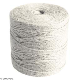 Fil de jute en bobine - 4 plis - Blanc - 3,5 mm - 280 m