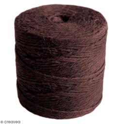 Fil de jute en bobine - 4 plis - Marron foncé - 3,5 mm - 280 m