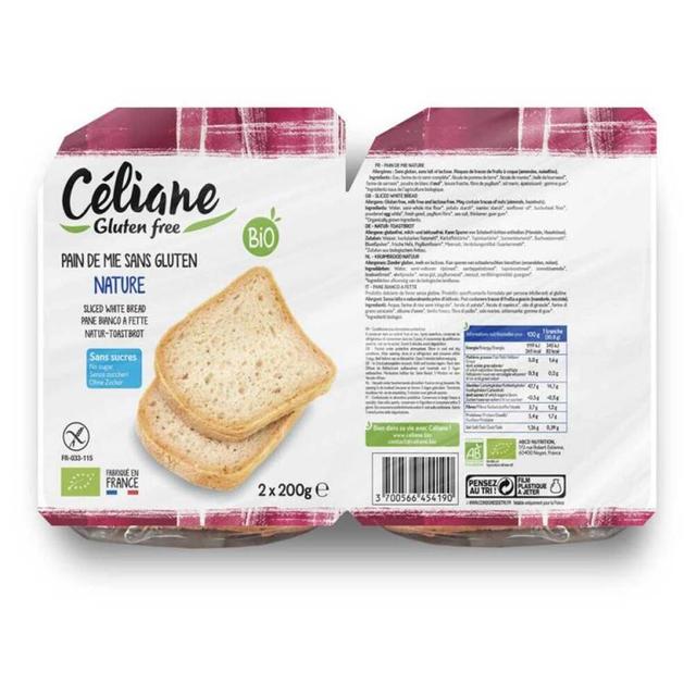 Pain de mie nature sans gluten 2x200g