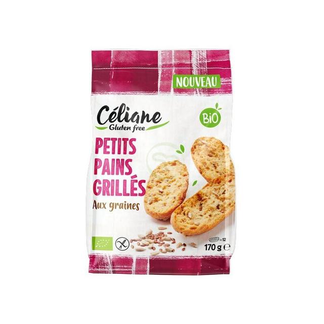 Petits pains grillés aux graines sans gluten x12 170g