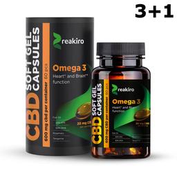 4 x 60 Gélules CBD Full Spectrum Reakiro OMEGA 3 (4x600mg)