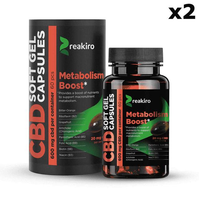 2 x 60 Gélules CBD Full Spec. Reakiro METABOLISM BOOST 2x600mg