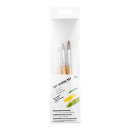 Set de 3 pinceaux beige art school