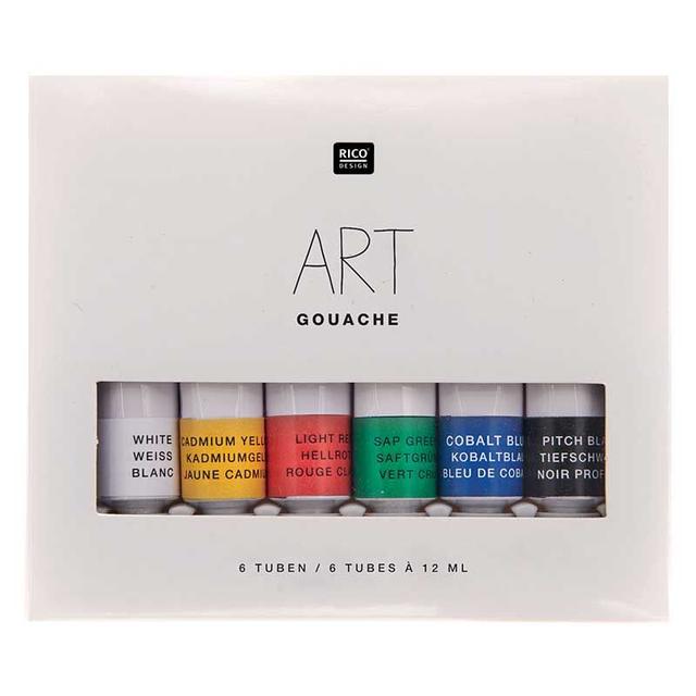 Set peinture gouache - Couleurs basiques - 6 x 12 ml