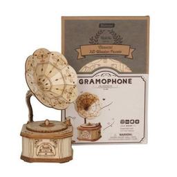 Gramophone - Puzzle 3D Mécanique en bois Rolife