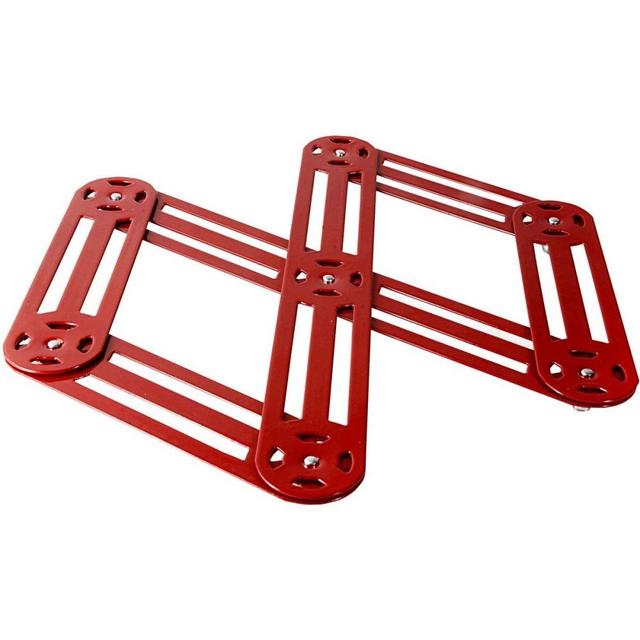 Dessous de plat étirable en inox rouge 19x35 cm