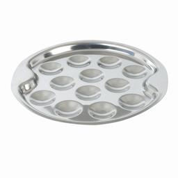 Plat 12 escargots inox 19.5 cm