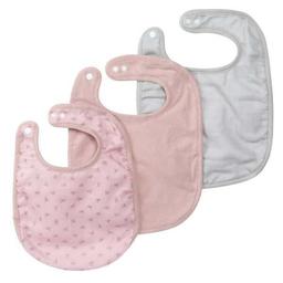 Lot de 3 bavoirs en coton bio Lil Planet - Rose/Gris