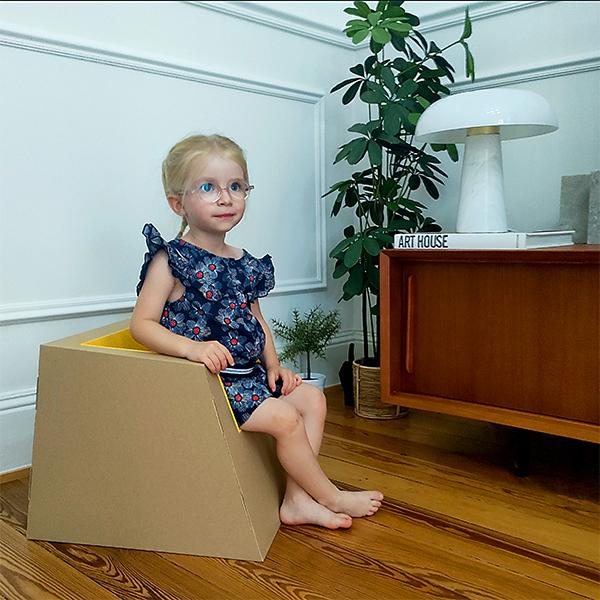 Fauteuil Enfant éco-responsable  JAUNE