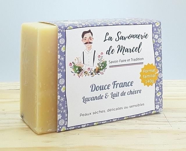 Savon Douce France Lavande & Lait de chèvre Savonnerie de Marcel