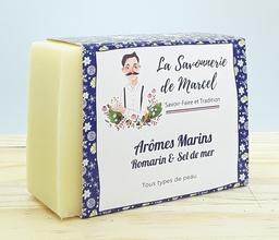 Savon "Arômes Marins" Romarin & Sel de mer Savonnerie de Marcel