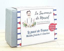 Savon "Le Pavé de France" Menthe fraiche & Charbon