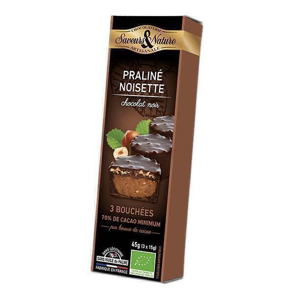 Bouchées de Chocolat noir - Noisette 3x15g