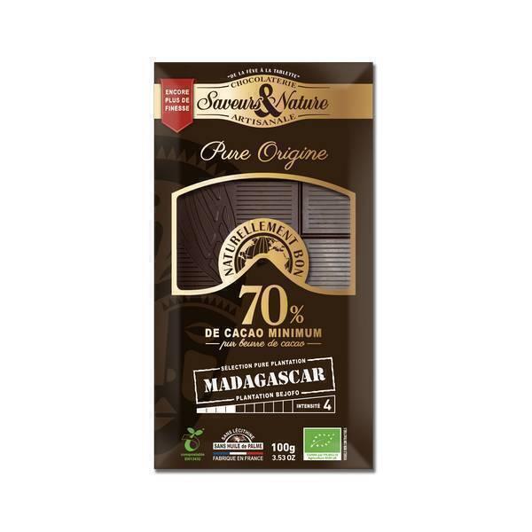 Tablette chocolat noir 70% Madagascar 100g