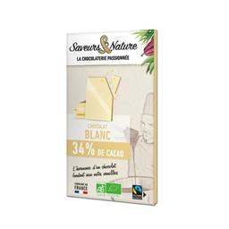 Tablette de chocolat blanc bio 34% 80 g