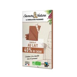 Tablette de chocolat au lait bio 40% 80 g