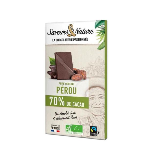 Tablette de chocolat noir bio 70% de cacao