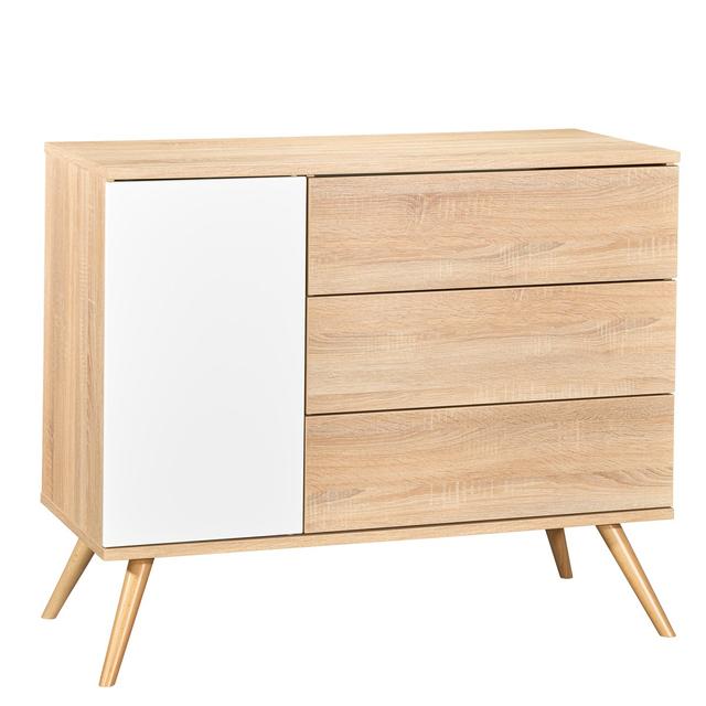 Commode 1 porte 3 tiroirs en