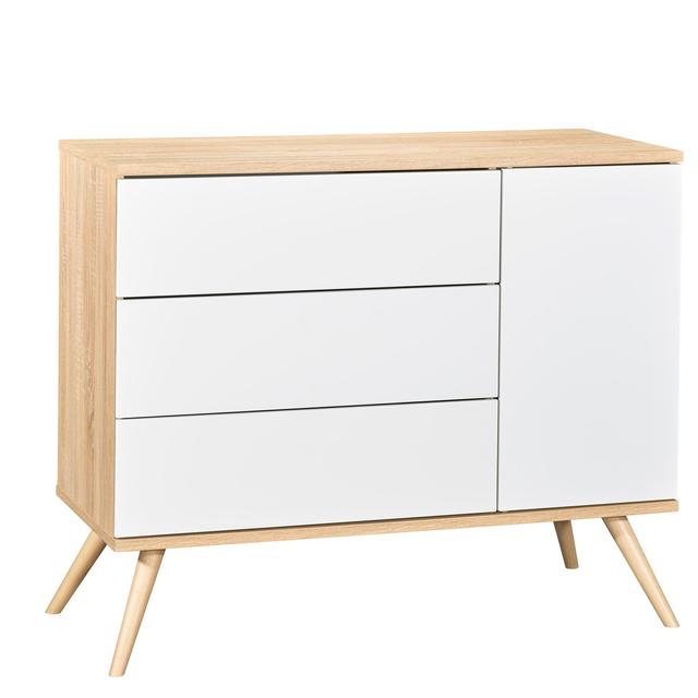 Commode 1 porte 3 tiroirs en