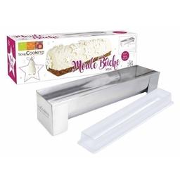 Moule pour bûche en inox avec insert offert