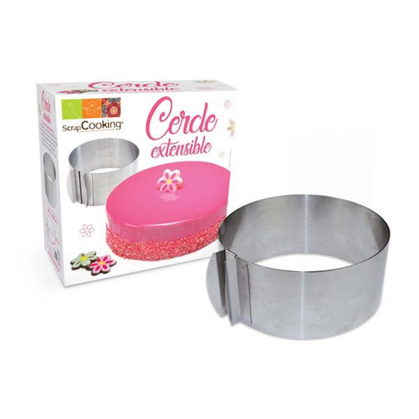 Cadre extensible rond en inox 16 à 30 cm