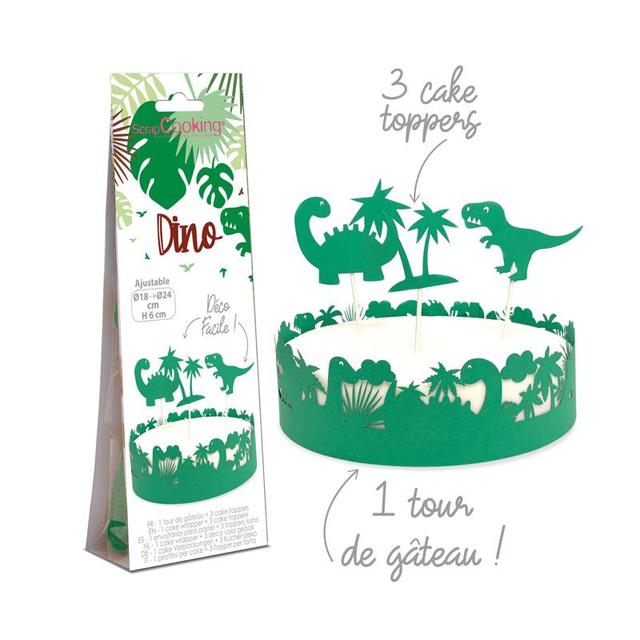 Décoration gâteau dinosaure en papier