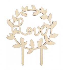 Cake topper en bois - Love