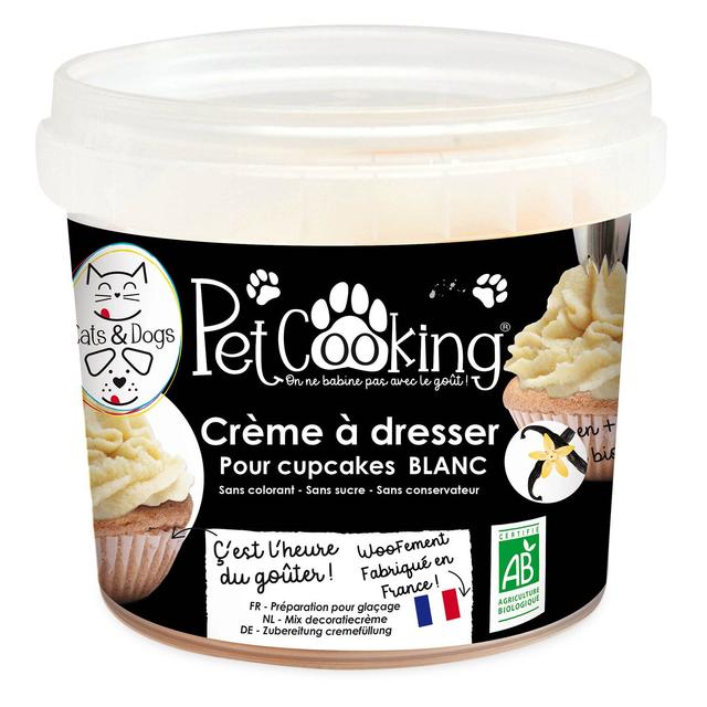 Crème blanche pour cupcakes chien et chat 150 g