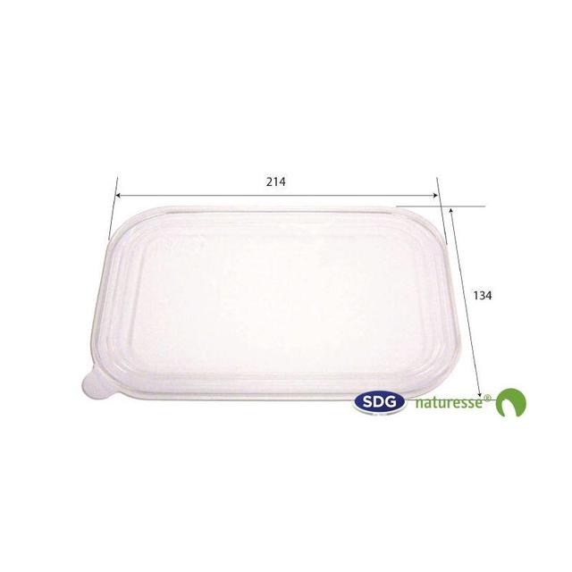 Couvercle en PLA Biodégradable Transparent pour Barquette 13049