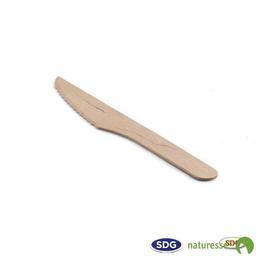 Couteau en Bois Naturel 16,5 cm - SDG - Lot de 2000