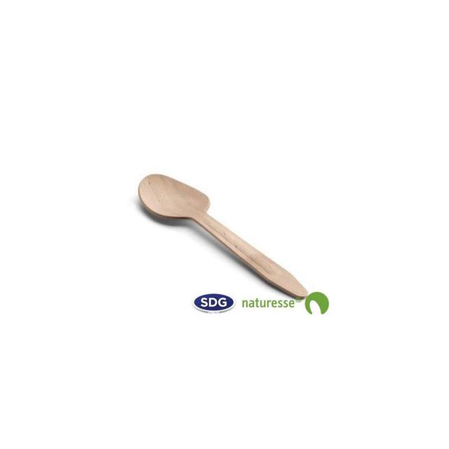 Cuillère en Bois Naturel 16,5 cm - SDG - Lot de 2000