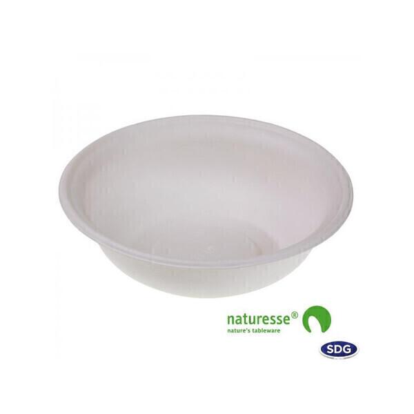 Assiette Biodégradable Creuse Pulpe de Cellulose 21 cm - SDG - L